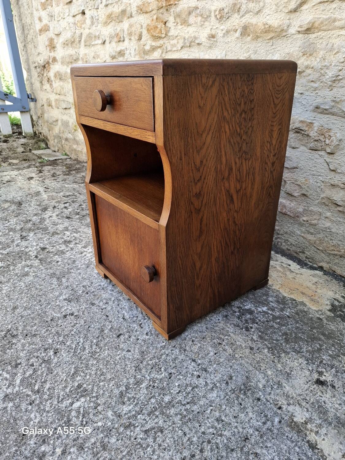 Oak bedside table