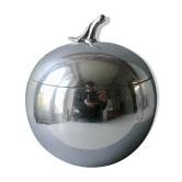 Luxium France silver metal apple-shaped ice bucket