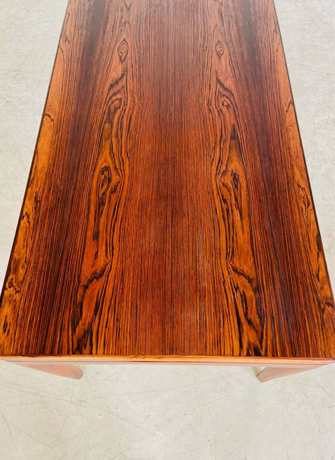 Vintage Danish mid-century rosewood coffee table 1970s