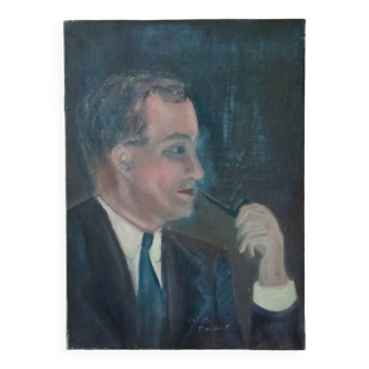 Portrait of a man with a pipe