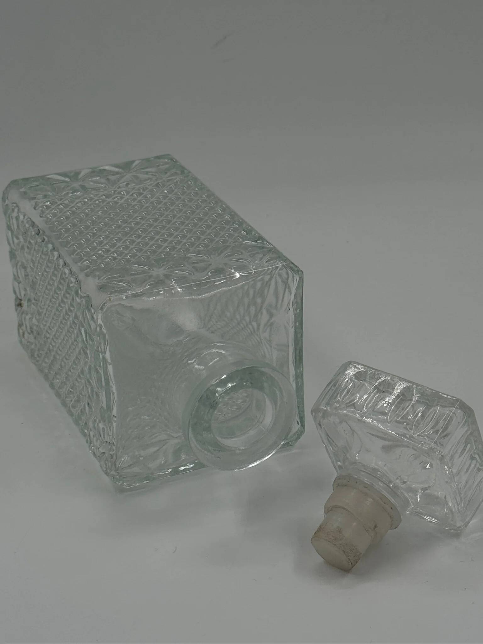 Vintage glass carafe with stopper
