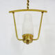 Minimalist vintage hanging in brass and glass tube Year 50