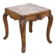 French late 18th century side table with a wooden frame and a marble top