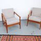 Vintage Thonet teak armchair, retro 1960s–70s style.