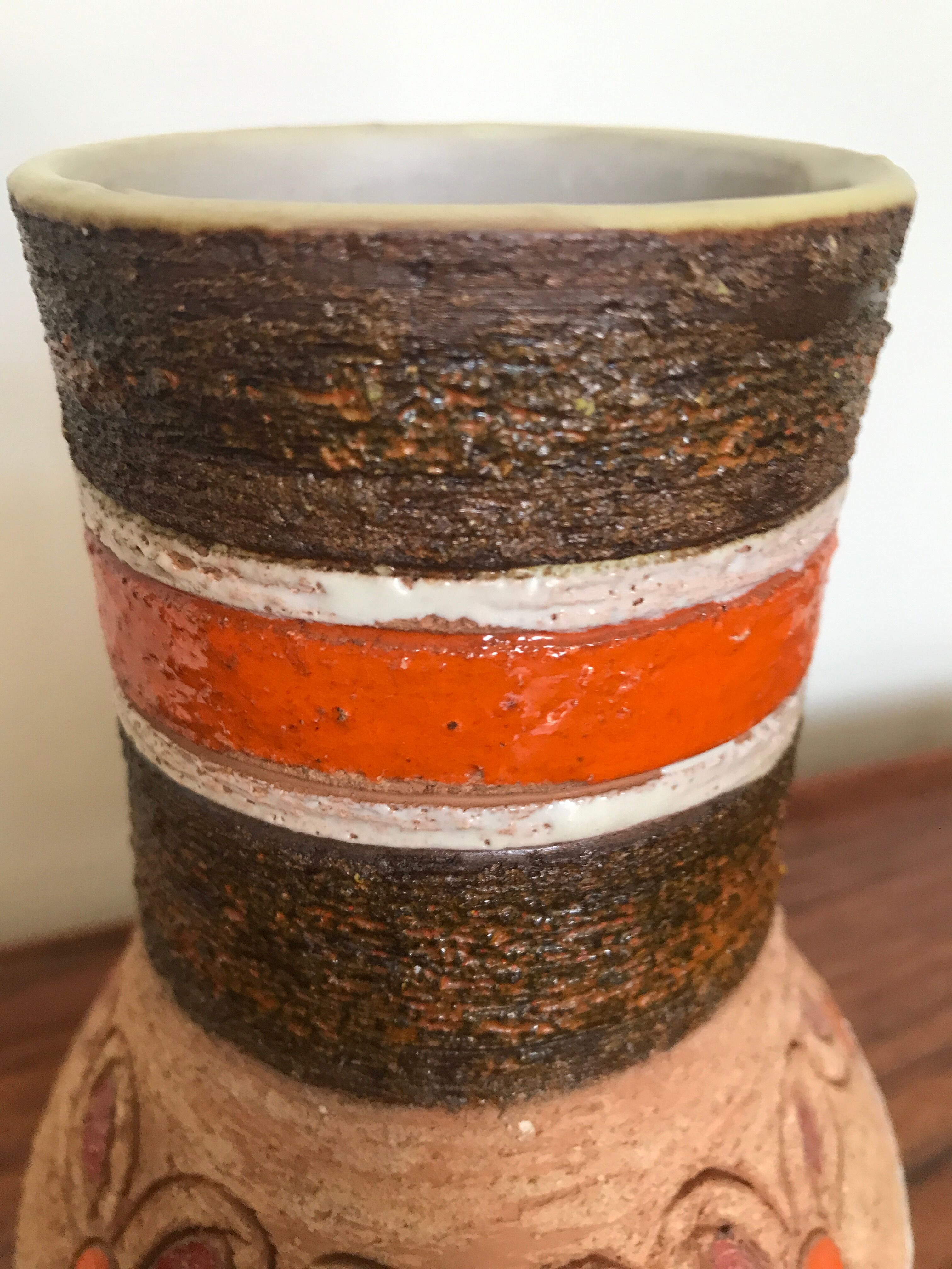 Glazed stoneware vase italy