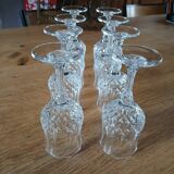 8 crystal stemmed glasses