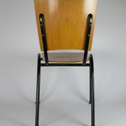 Marko school chair by Ynske Kooistra wood and metal 60s