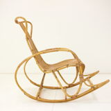 Mid-century rattan rocking chairs, 1960's