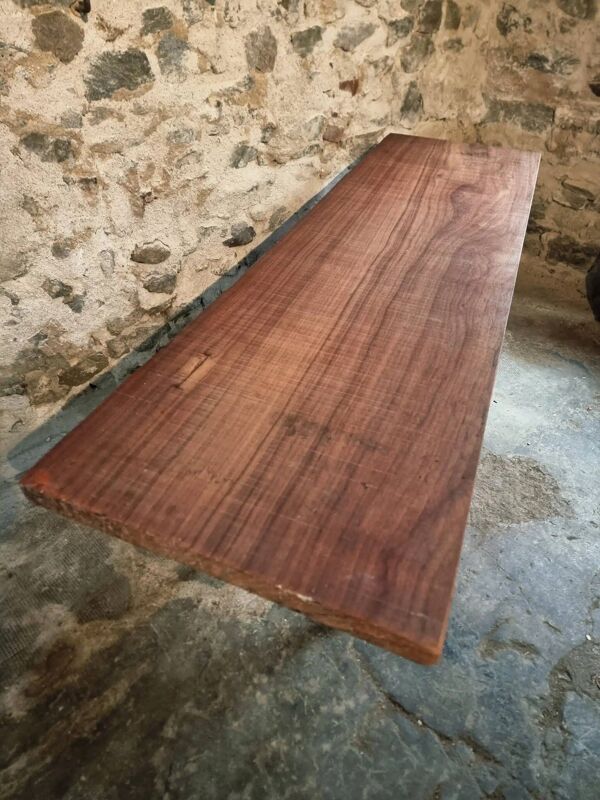 Table industrielle vintage en fer et bois massif