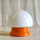 Ceiling light or wall lamp in orange ABS and opal globe - 1970s
