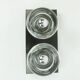 1960s 70s space age sconce by cosack-leuchten 2 thick glass shades and meta