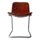 Rinaldi style chair in chromed metal and suede fabric cushion, 1970 design