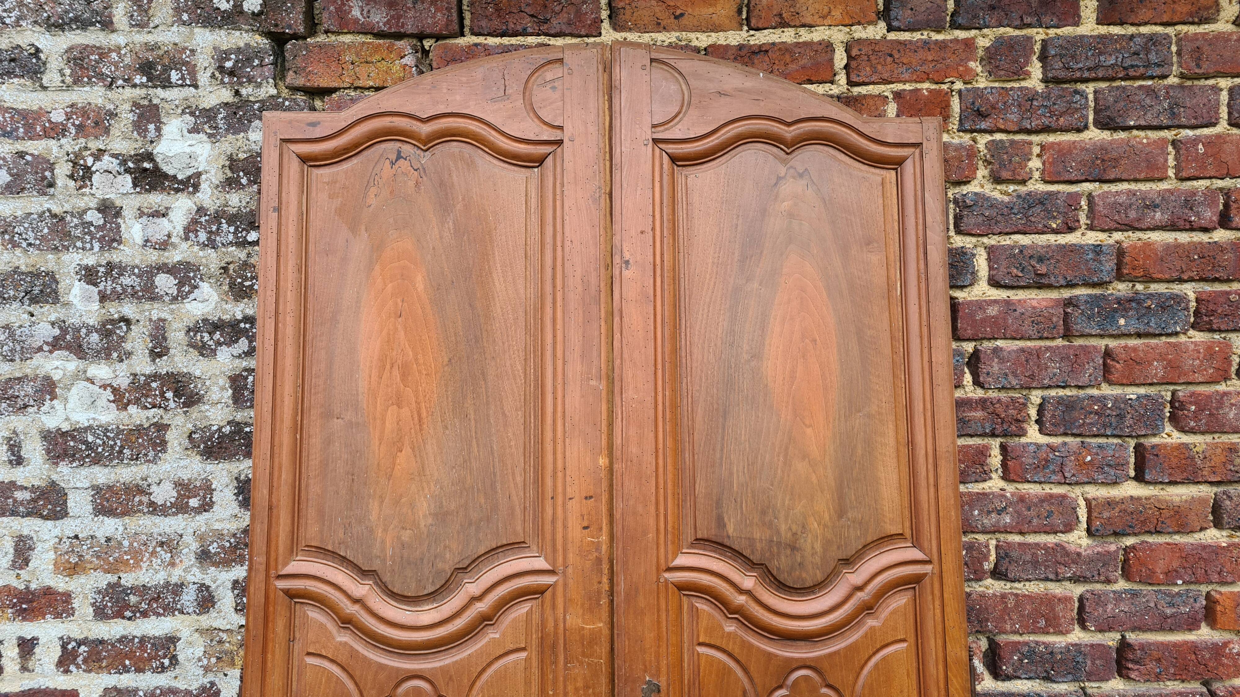 Pair of walnut doors