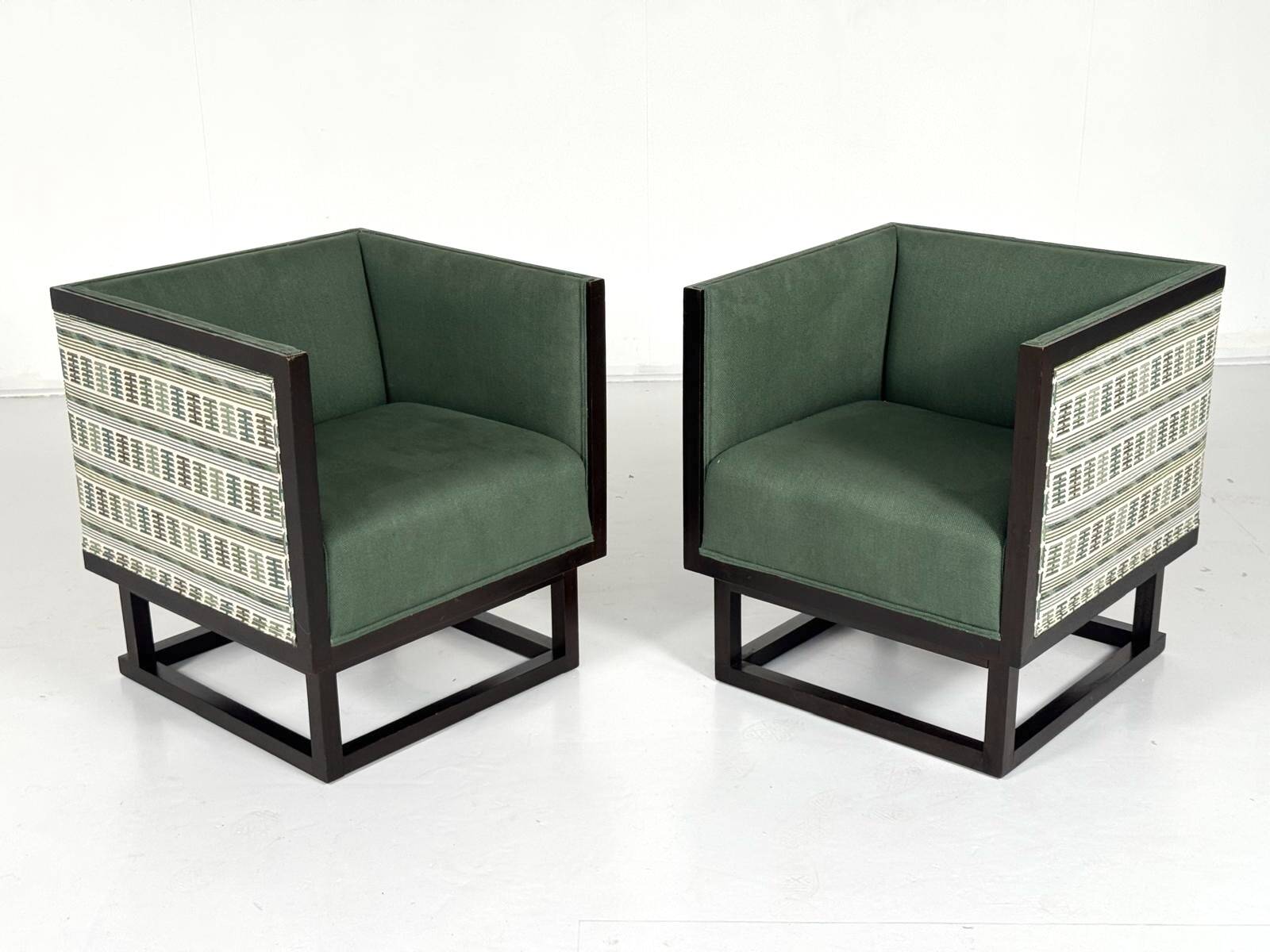 Pair Of Vienna Secession Cabinet Chairs By Josef Hoffmann For Wittmann