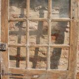 Glass entrance door in solid oak