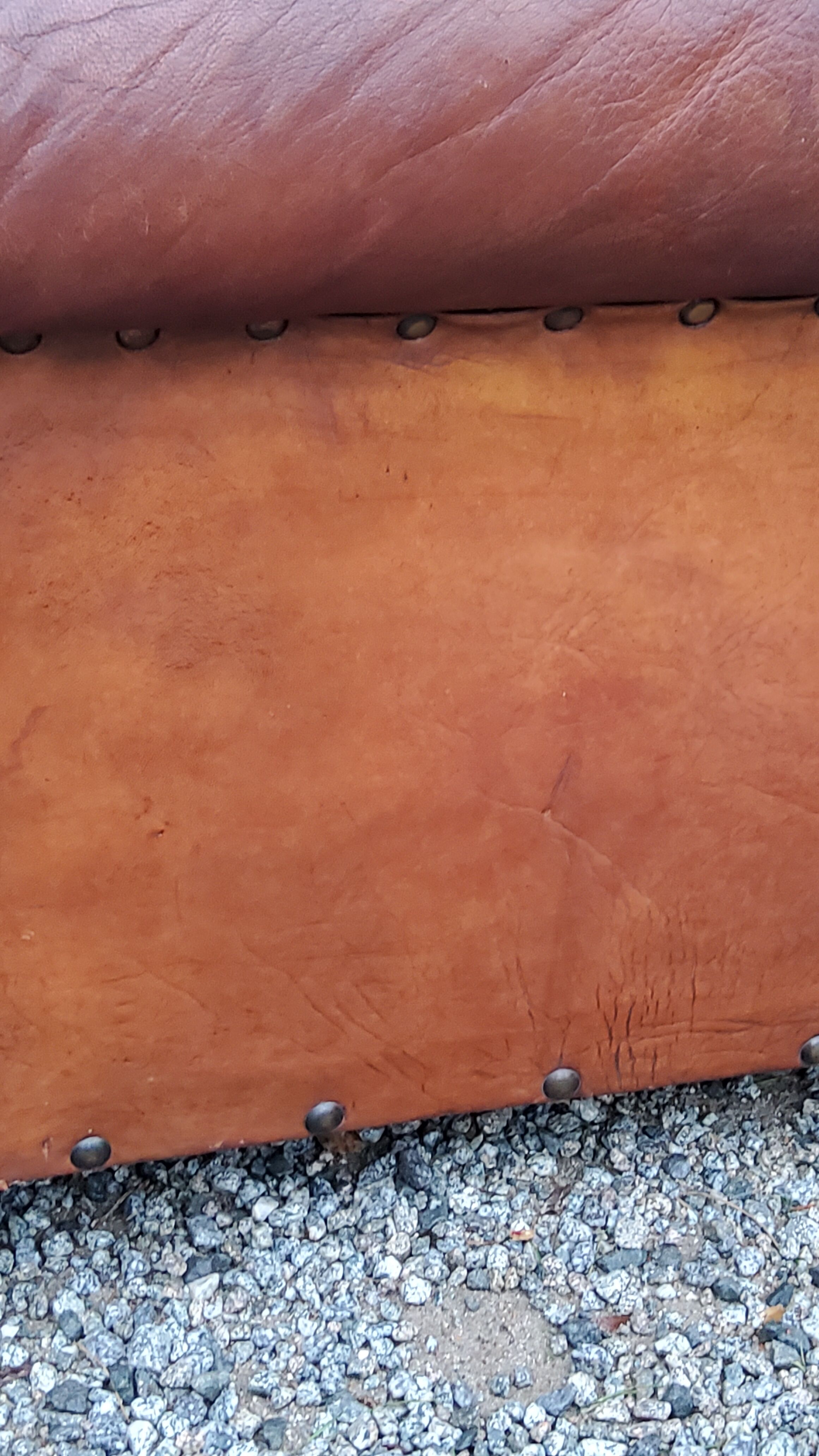 Leather club armchair back mustache from the 30s