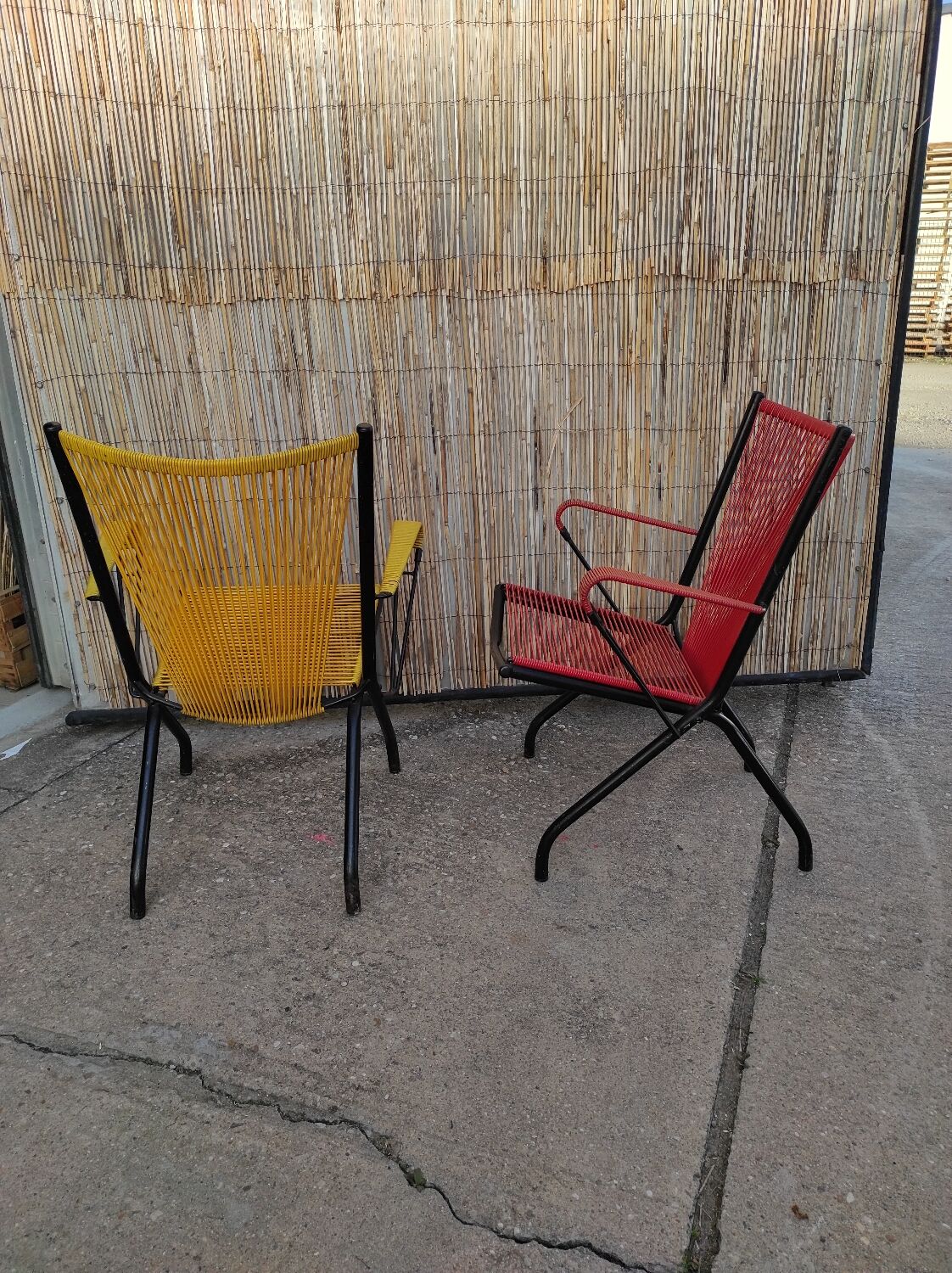 Pair of armchairs scoubidou