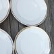 4 plates with hors d'oeuvre in porcelain of Paris 19th - gold net