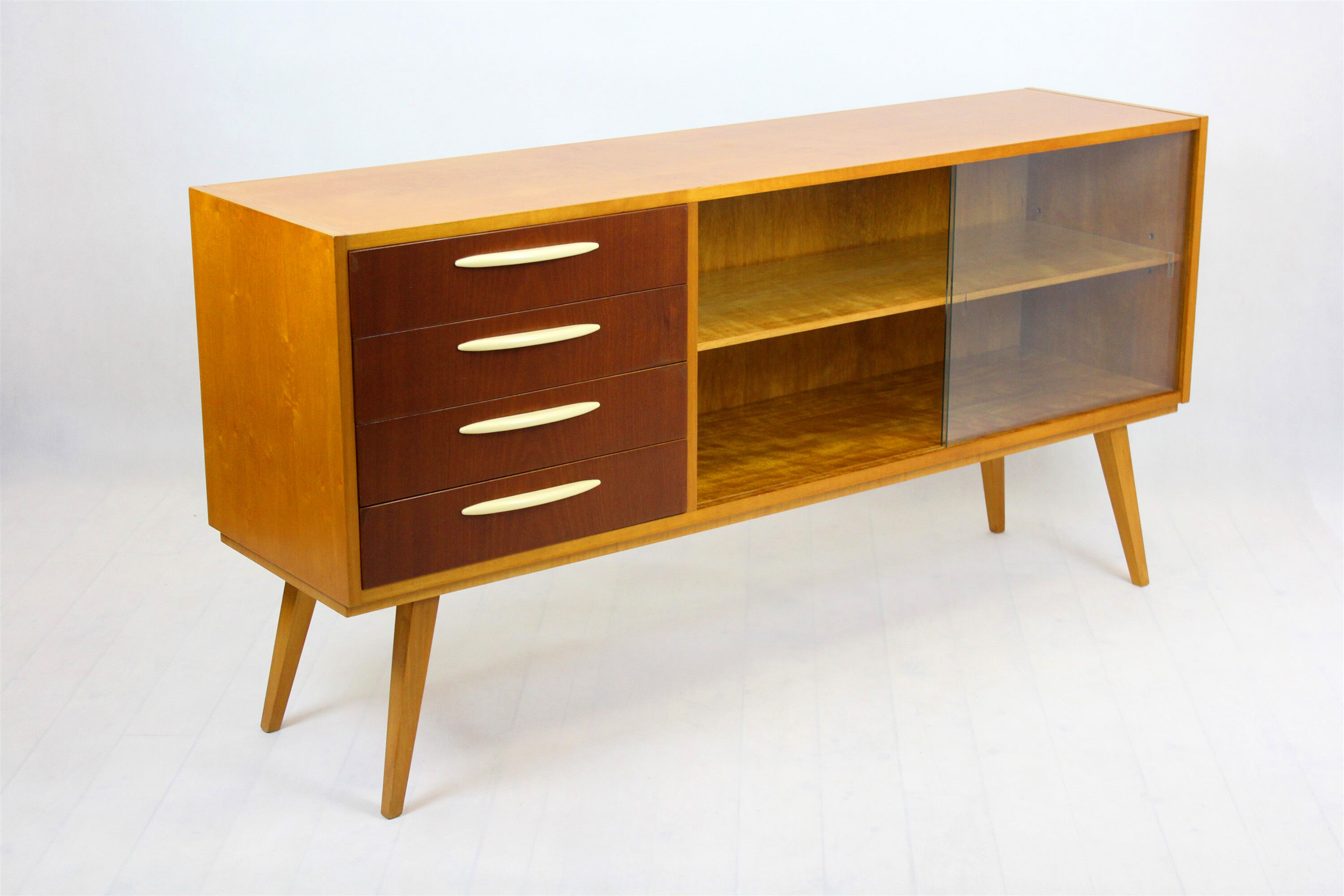Mid-Century Birch and Mahogany Sideboard, 1960s