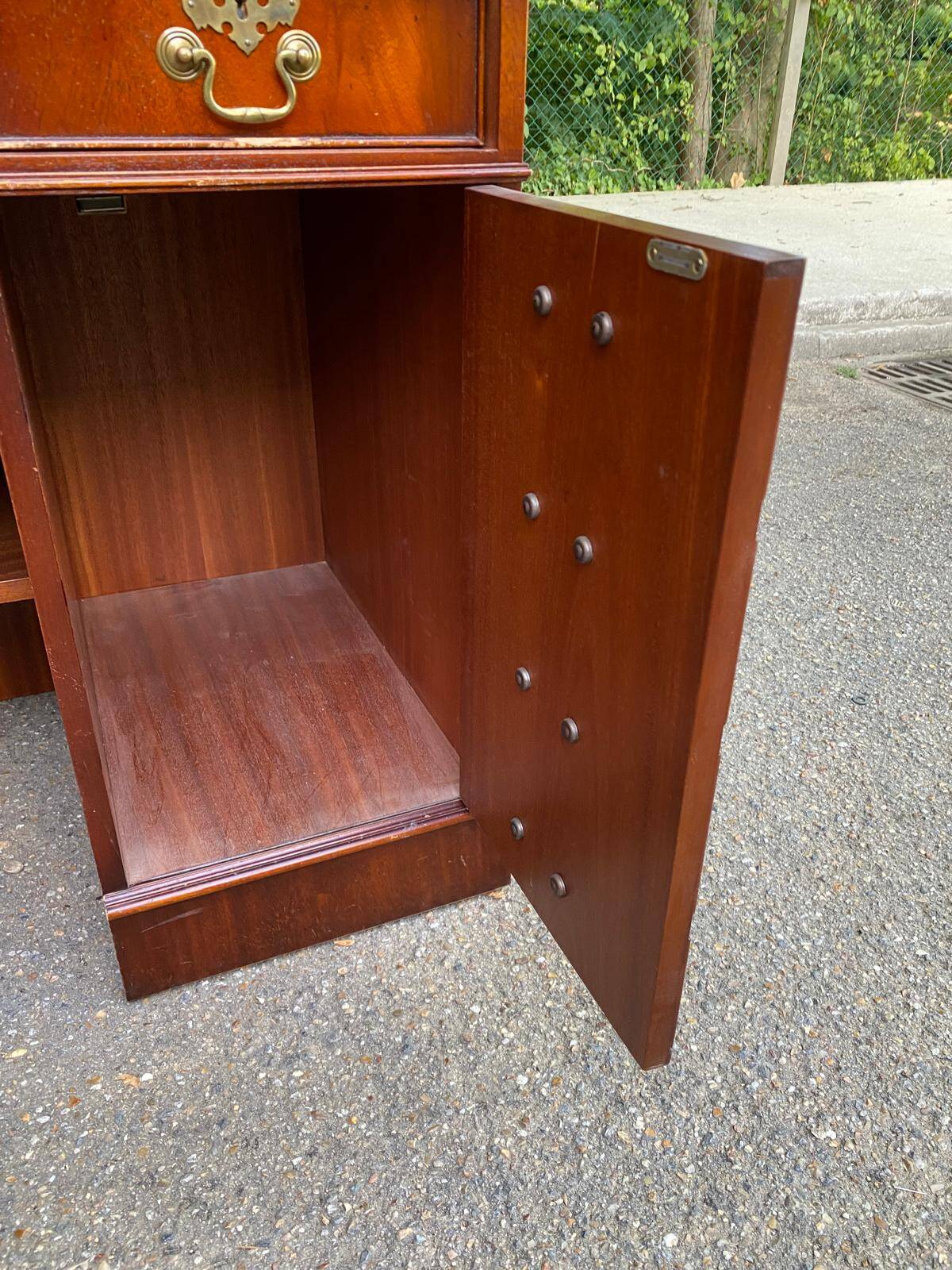 Rosjohn 1950s English Solid Mahogany Desk