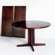 Scandinavian dining table with two extensions.Gudme Mobelfabrik. Rosewood. Denmark, 1960s