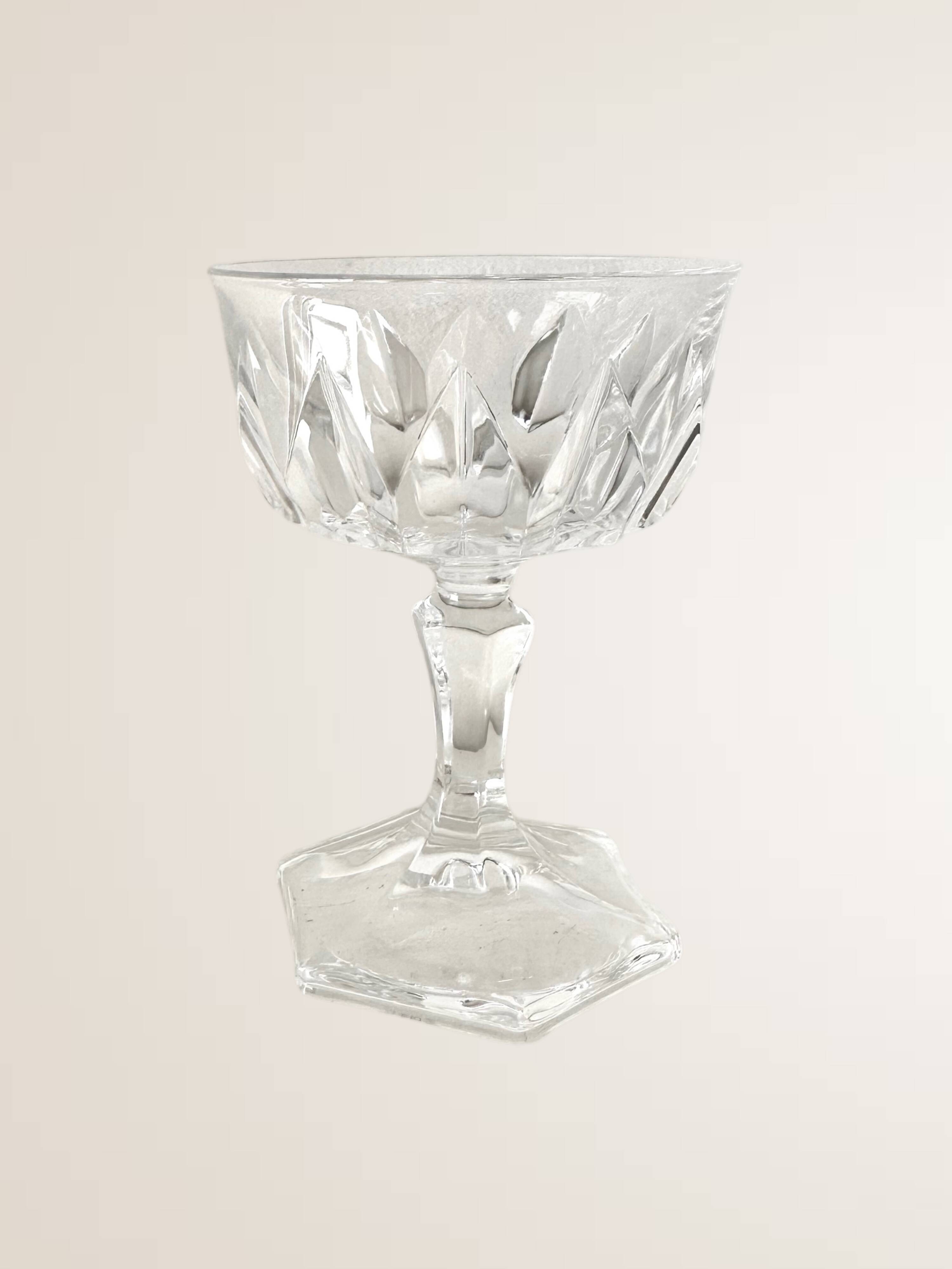 Set of 5 glass liqueur glasses