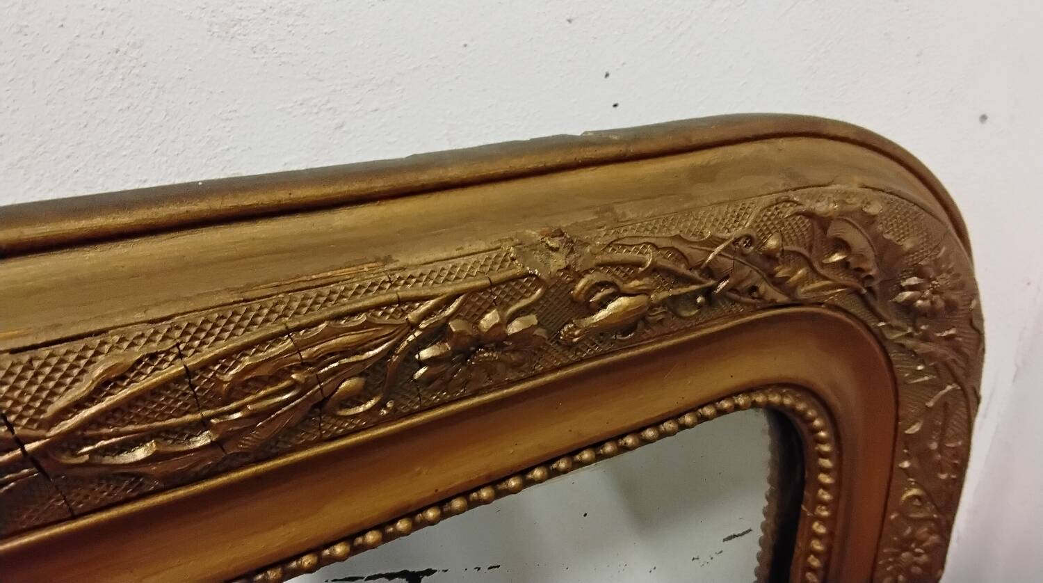 Antique Louis Philippe Style Stucco Mirror