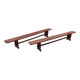 Paire de bancs de ferme 300 cm chêne