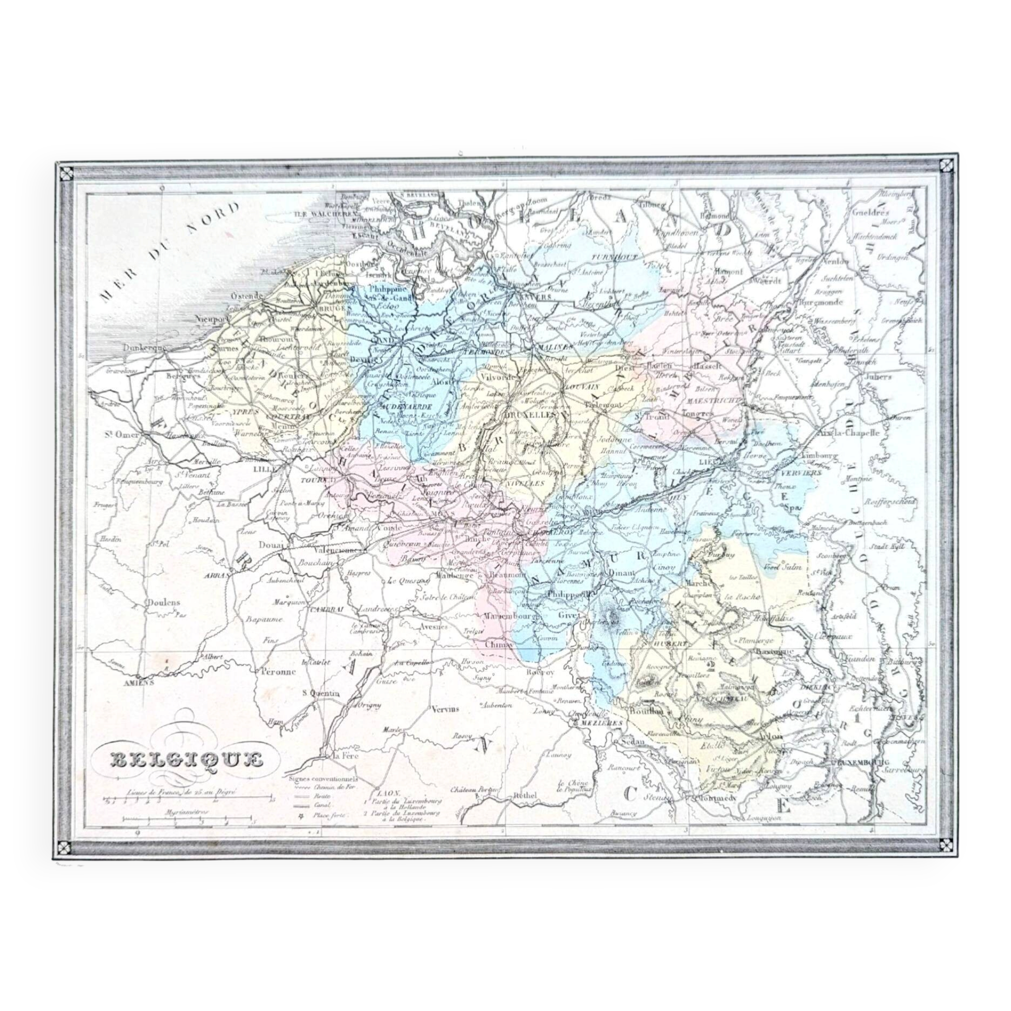 L'ancienne Espagne, carte imprimée en 1852.