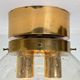 XXL Art Glass and Brass Ceiling Light, flushmount by Kamenicky Senov - 10pcs