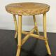 Small vintage rattan side table