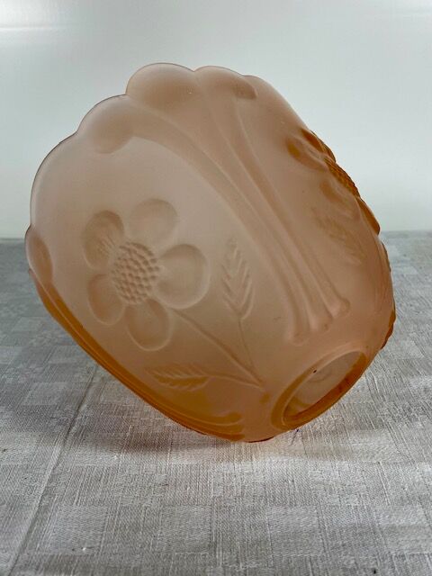 Frosted pink glass lampshade