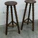 Paire de tabourets brutaliste 1960