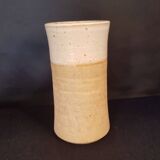 Vase in raw and glazed stoneware