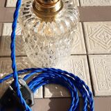 Chiseled glass hand lamp