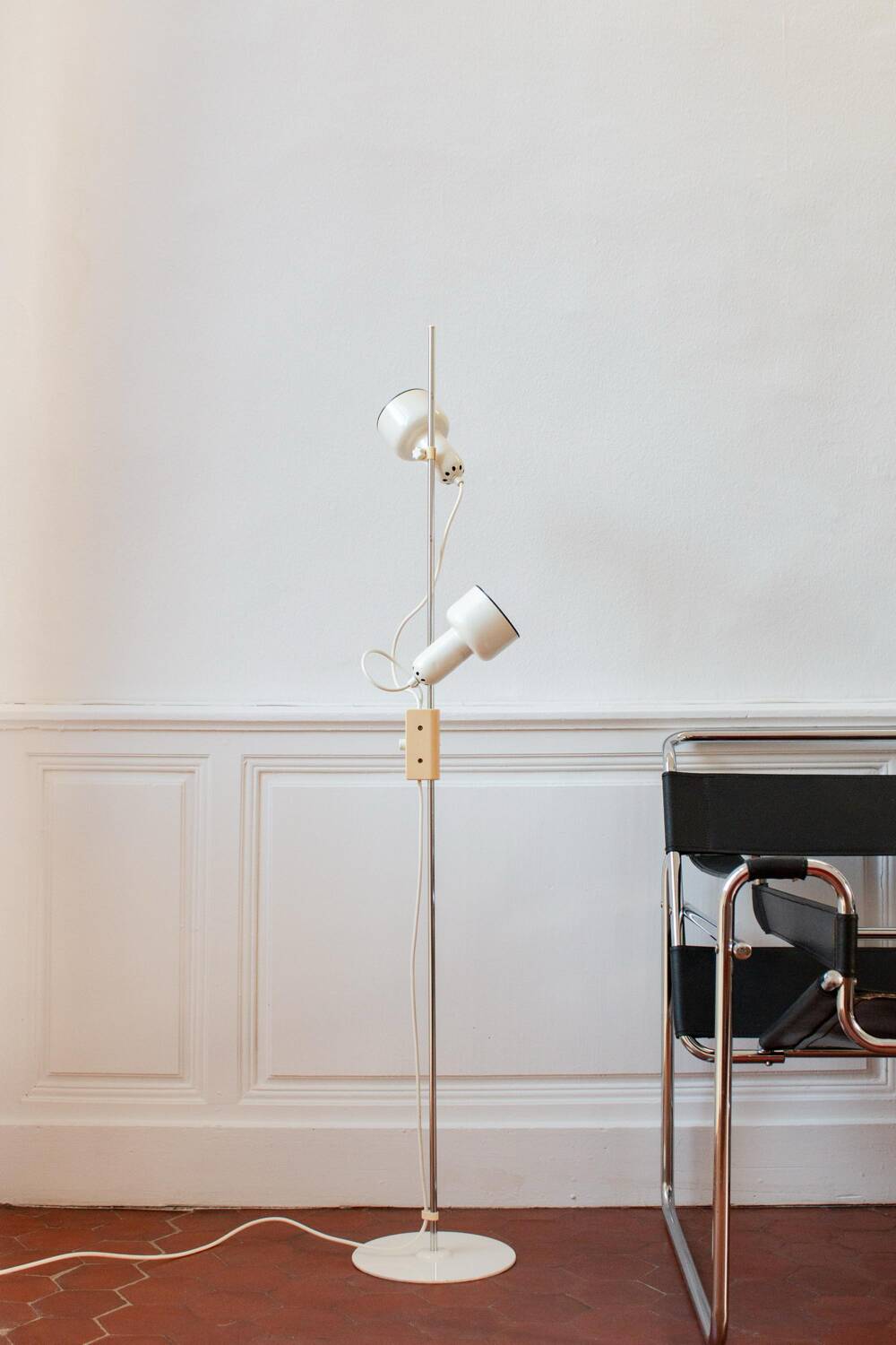 Lampadaire design italien 2 spots réglables