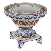 Antique majolica jardinière with polychrome decoration, Italy, 19th century.