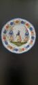 Pair of antique Henriot Quimper plates – hand-painted decoration