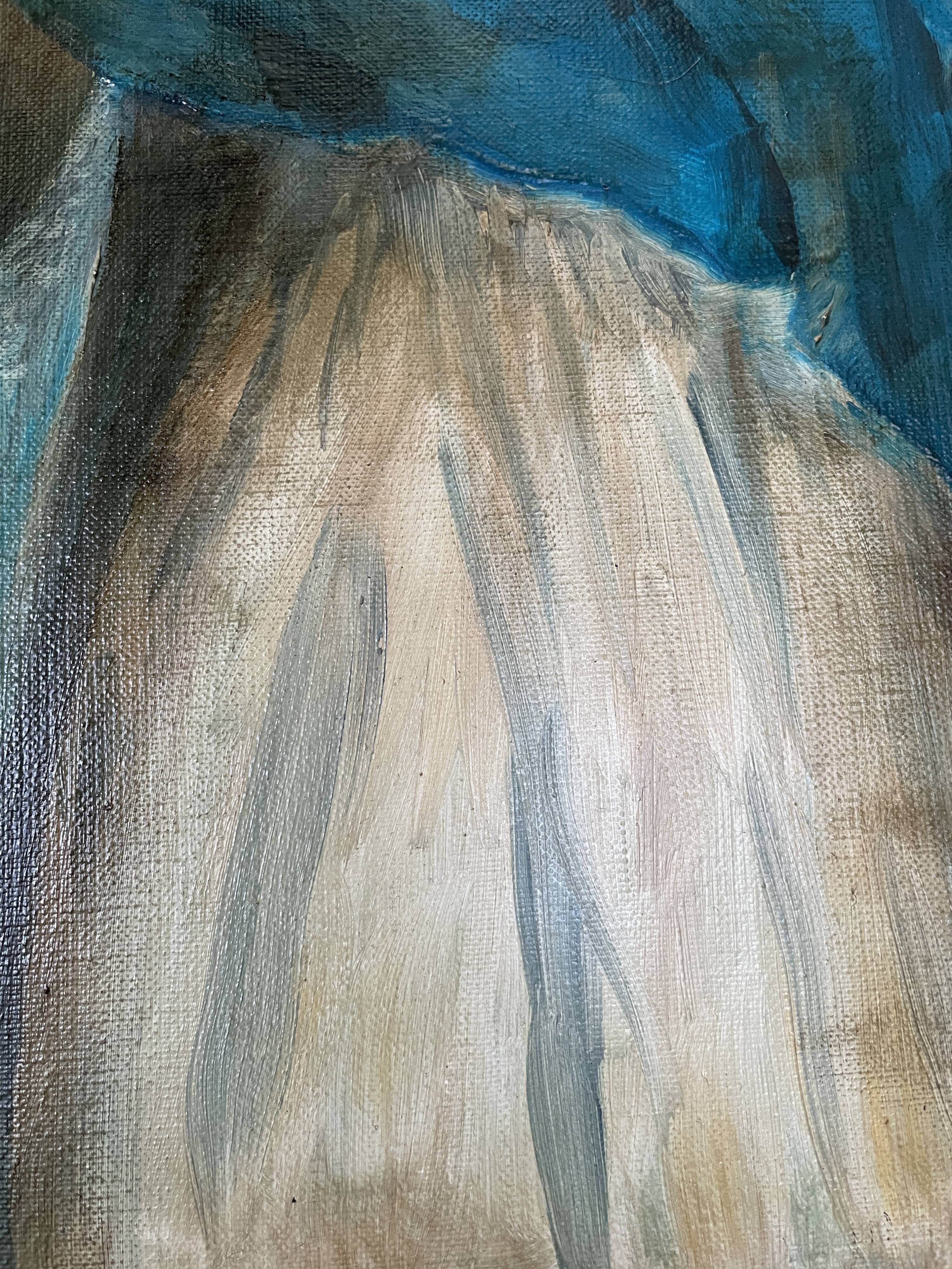 Oil on canvas portrait of a woman