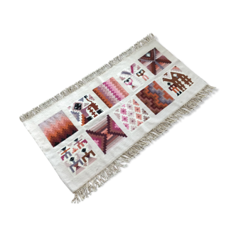Tunisian Kilim handmade wool rug 150x88cm