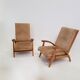 Pair of FS 134 Recliner chairs by Guy Besnard for Free Span, 1954