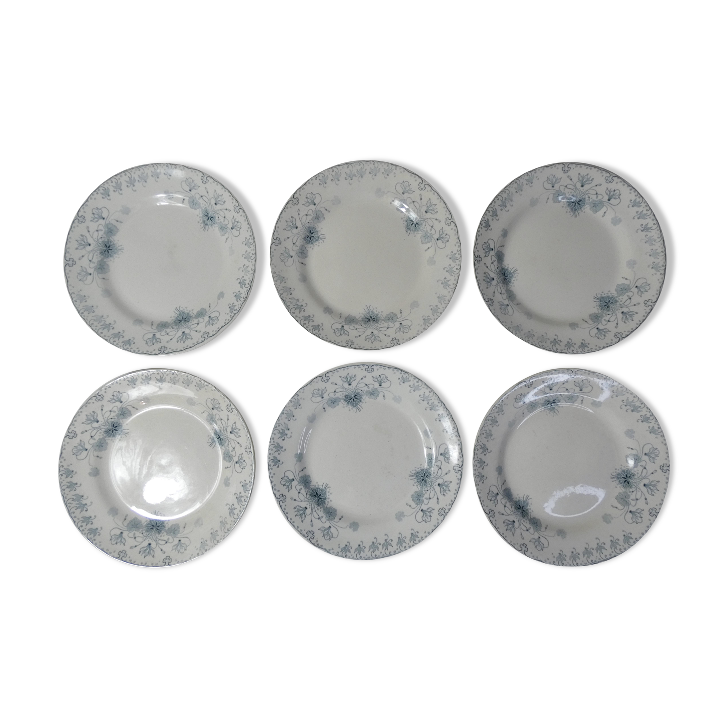 Iron earth 6 flat plates cyclamen