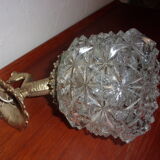 Wall lamp ingsened brass glass fish 1950/1960