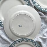 4 flat ironstone plates “Empire” Salins