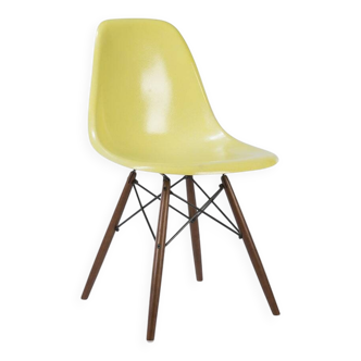 Lemon Yellow Herman Miller Original Vintage Eames DSW Side Shell Chair