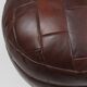 Pouf ottoman en cuir patchwork français vintage, années 1960