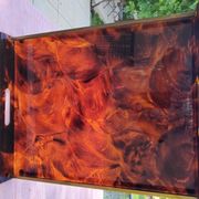 Vintage maison mercier tray in tortoiseshell lucite