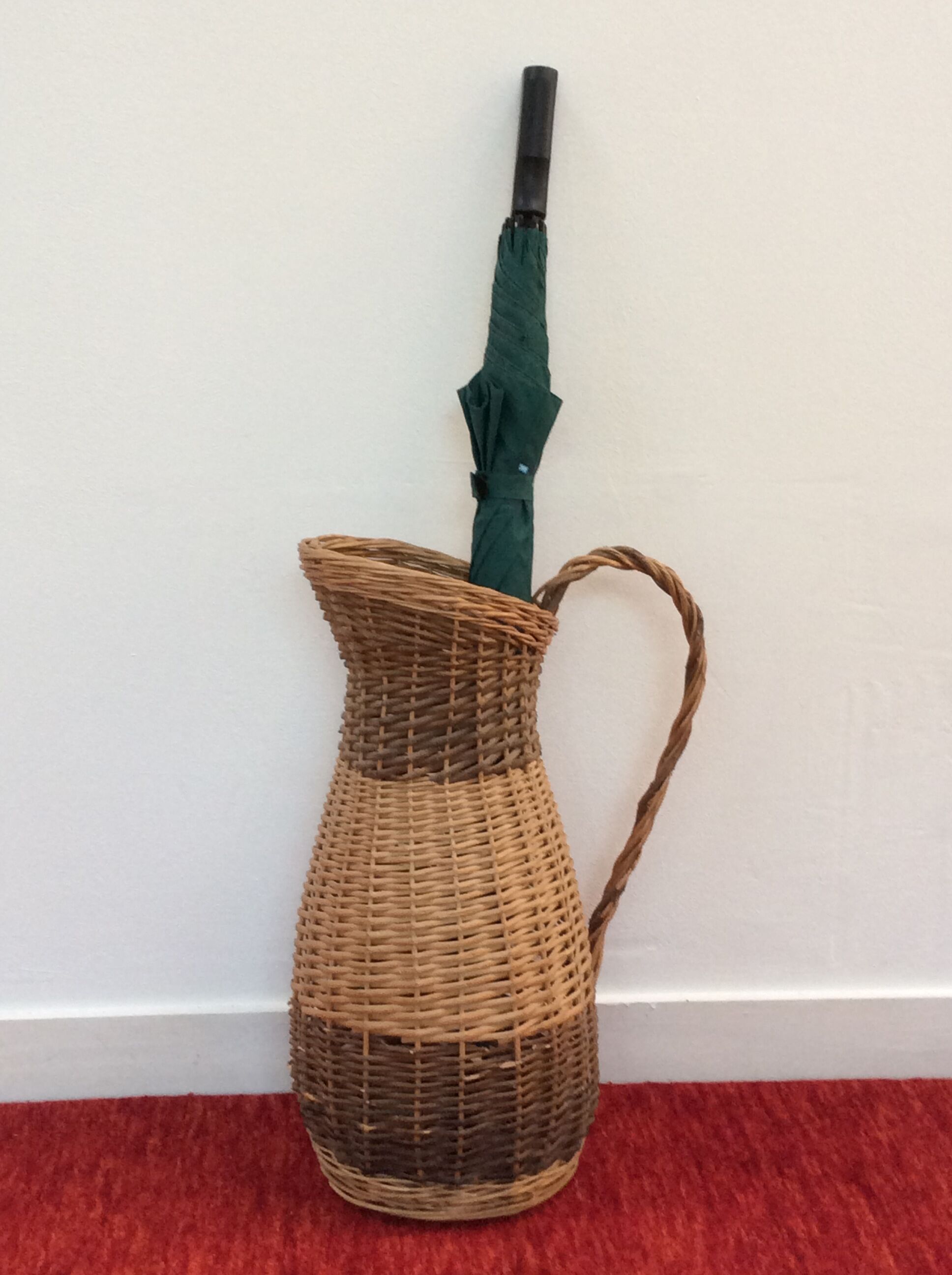 Porteparapluie vintage en osier Selency