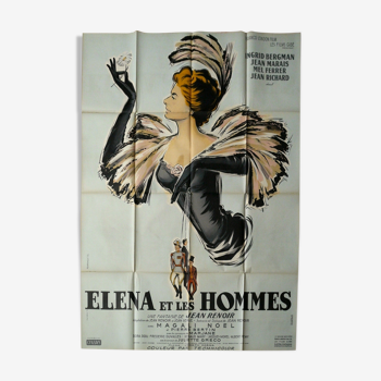"Elena et les hommes" affiche de cinéma originale Jean Renoir