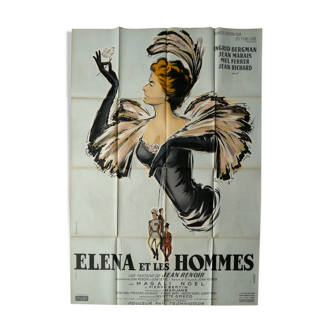 "Elena et les hommes" affiche de cinéma originale Jean Renoir